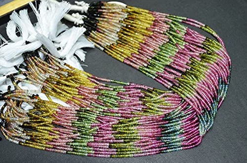 Perles tourmaline multicolore facettées de 2.5 mm pour vos ateliers de joaillerie