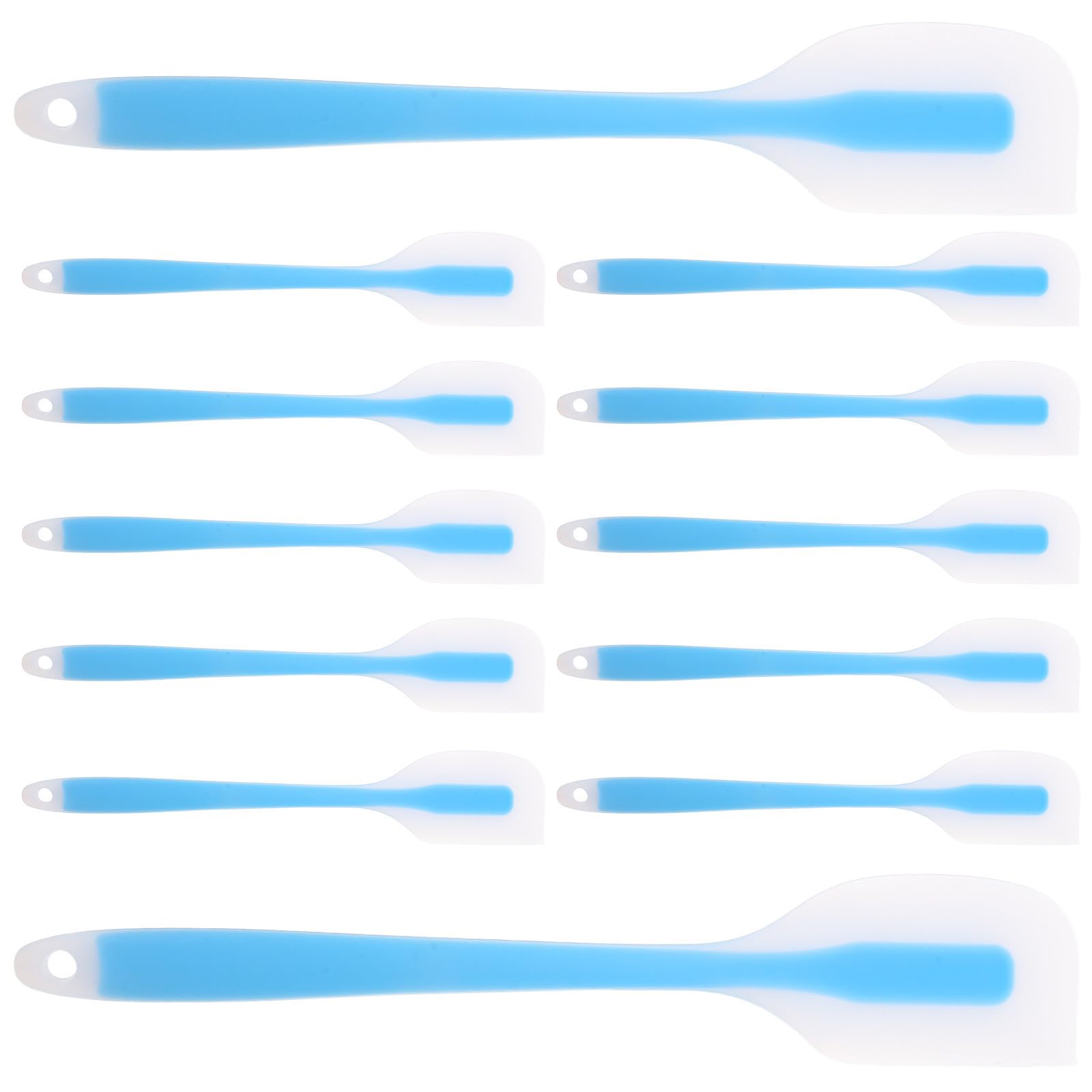 Mobestech 20 Piezas Espátula de Silicona Flexible Resistente al Calor para Preparar Pasteles y Mezclar Nougat, Utensilio Antiadherente Adecuado para Reposteros y Cocineros Caseros
