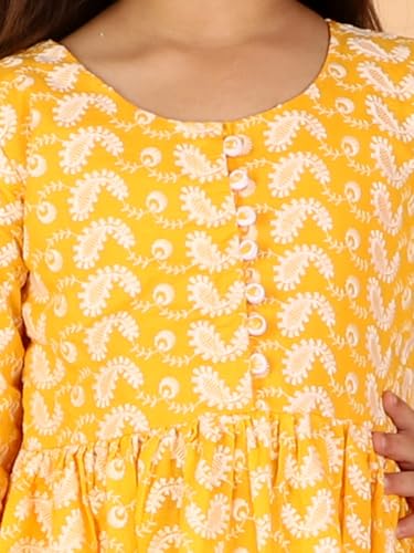 Image of VASTRAMAY Girls' Kurta Set | Cotton Kids Ethnic Festive Attire | Traditional Outfit