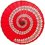 WOVTE 和傘 番傘 紙傘 舞踊傘 踊り傘 和風日傘 子供 大人 防水 飾り用 80*84cm 和服 長傘 伝統工芸 古典傘 撮影道具 写真 演劇 花嫁 七五三 cosplay 部屋装飾用 結婚式 コスチューム