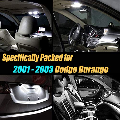 Kit de 14 luces LED interiores blancas 6000K Dodge Durango 2001-03 miniatura 2
