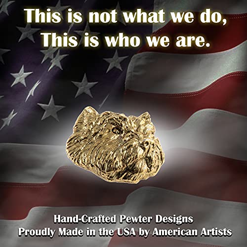 Creative Pewter Designs West Highland White Terrier Pin, Dog, Gold Plated, DG178, 1 Inch, Handmade in The USA, Realistic Westie, Metal, Lapel Pin, Hat Pins, Brooch, Over 90 Dog Breeds Available4