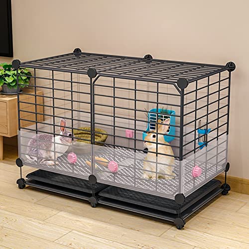 Cage d'intérieur pour lapin et petits animaux avec tapis de protection