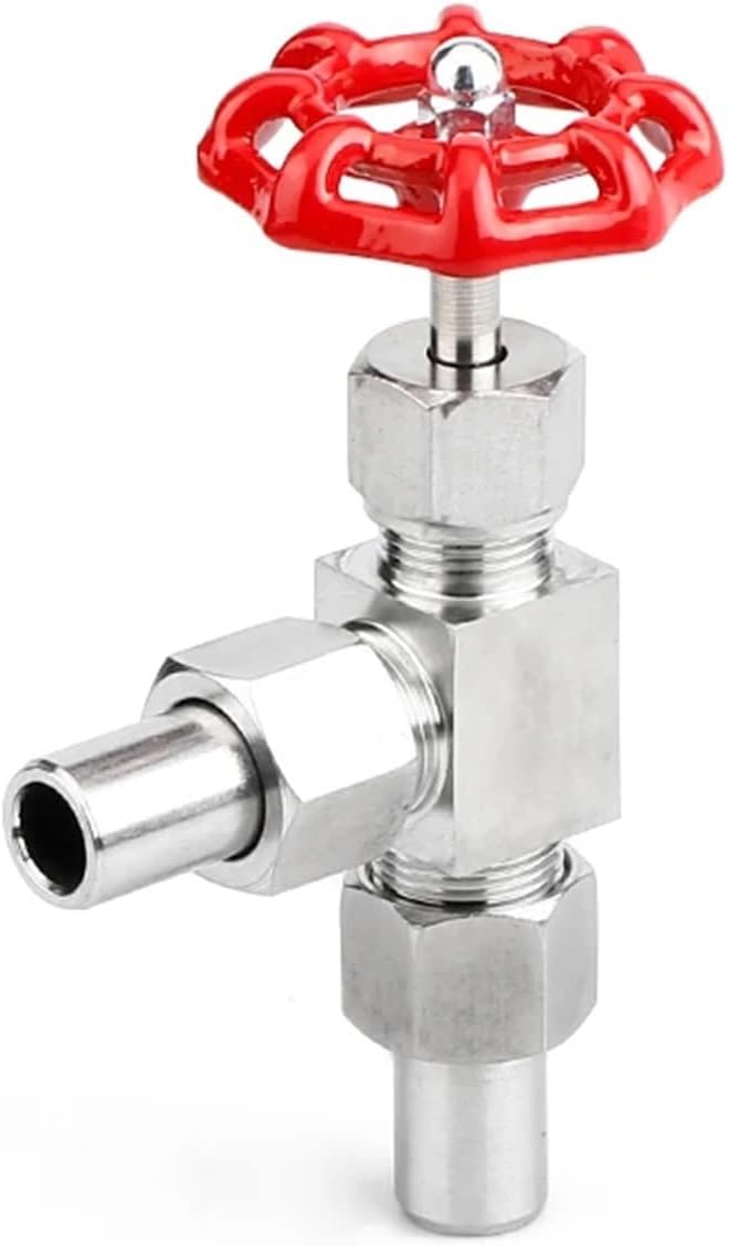 Stainless Steel Welded Angle Type Needle Valve High Pressure Welding Type Globe Valve(DN10 OD14MM,316)