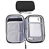 Small Travel Cable Organiser Bag, Portable Electronics Accessories Bag Organiser, Battery Organiser Storage Case, Universal Carry Travel Gadget Bag for Cables, Power Bank, USB Drive Holiday Essentials