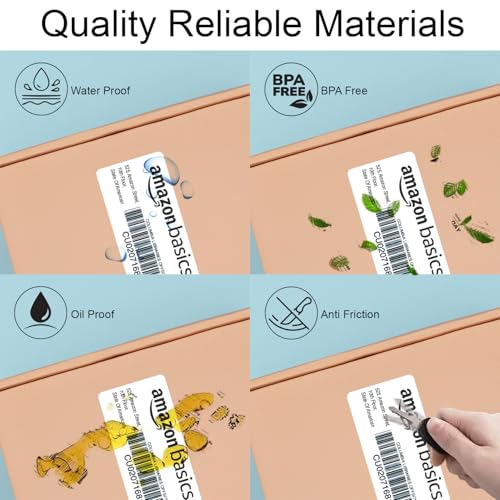 Image of Amazon Basics 70gsm Thermal Label Printer Paper - 2 inch x 1 inch (50 x 25 mm)| Ideal for Barcode, Product, Inventory, Price, and Transparency Labels - 1000 Labels per Roll (Pack of 2)