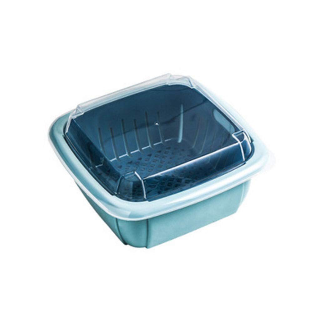 Cesta de fruta 2 pack ZAW y frutero soporte decorativo azul para mueble de cocina organizador