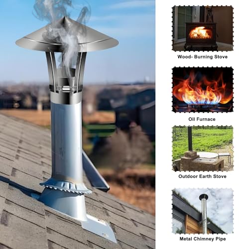 Sombrerete de chimenea de acero inoxidable 201 resistente a la corrosión exterior 3