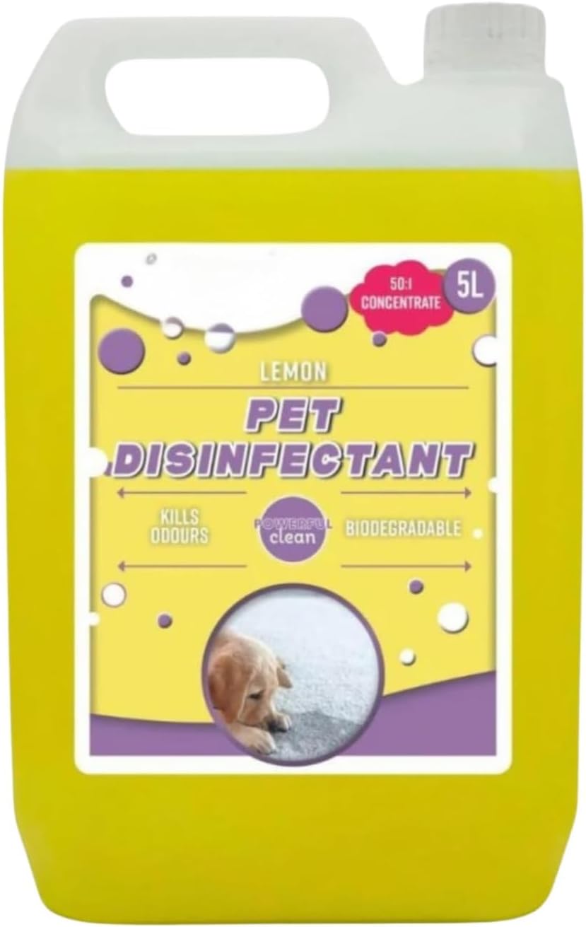 5L Pet Stain And Odour Remover Disinfectant Floor Cleaner Safe For Pets Lemon Scented Pet Odour Eliminator Kennel Disinfectant And Deodoriser Floor Cleaner Liquid