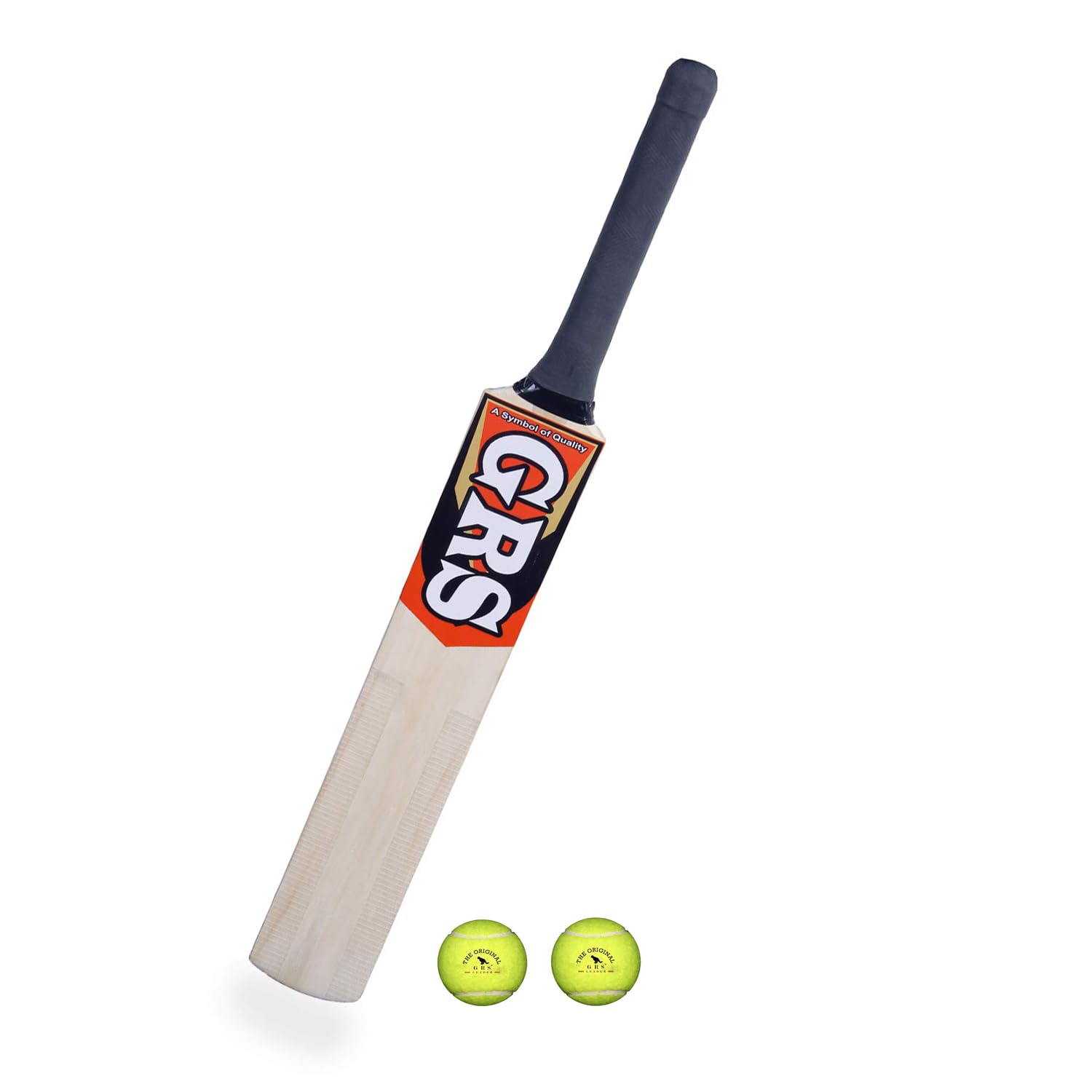 Popular Willow Wooden Cricket Bat for Kids (Size 1 for Age Group 4-5 Years Kids) & 2 Tennies Ball-image-7