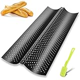 moulinex baguette and co manual romana 🥖 【Resistencia a altas temperaturas】 -Como nuestra bandeja para hornear pan está hecha de acero al carbono grueso, es fuerte y duradera, puede soportar la cocción a altas temperaturas hasta 180 °, es estable, segura y sin sabor. Los materiales de alta calidad y la mano de obra precisa garantizan un placer de hornear duradero y un disfrute repetido del pan.