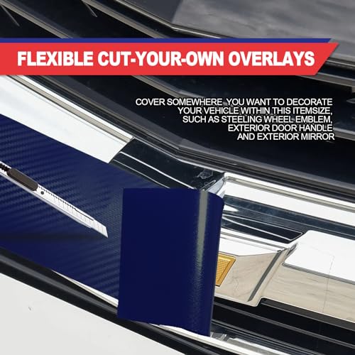 Image of Compatible with 11.8 inch x 4 inch 3PCS Chevy Bowtie Emblem Logo Stickers Cut DIY Decals, 3 Pcs Universal Logo Overlay Blue