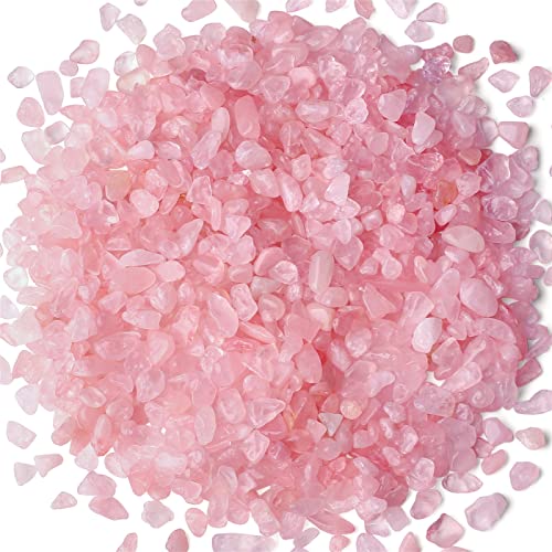Image of Rose Quartz Healing Crystal Chips Bulk Gemstones Sets Tumbled Crushed Stones Crushed Crystals Natural Rocks for Fountain Rocks Decoration Reiki Energy Balancing Meditation Aquarium Gravel 0.44lb