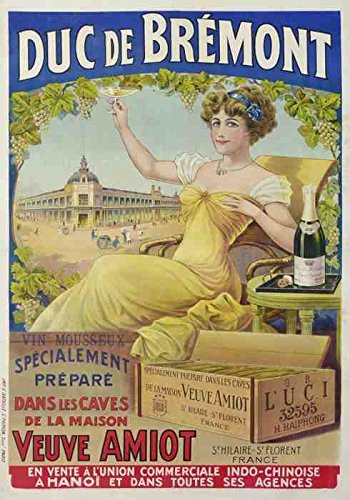 Metal Sign Champagne Duc De Bremont Dans Les CaVes De La Maison Veuve Amiot A4 12x8 Aluminium