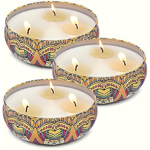 Citronella Candle Outdoor, Large 3 Wicks 13.5oz Soy Wax Bugs Away Candles for Outside Patio Porch, 3 Packs Cover