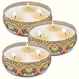 Citronella Candle Outdoor, Large 3 Wicks 13.5oz Soy Wax Bugs Away Candles for Outside Patio Porch, 3