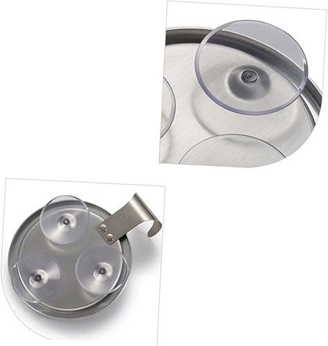 Miniatura 6 de FRCOLOR Espejo de afeitado Espejo de afeitado con gancho de diseño de espejo de aluminio, espejos circulares para montaje en pared, espejo de baño,