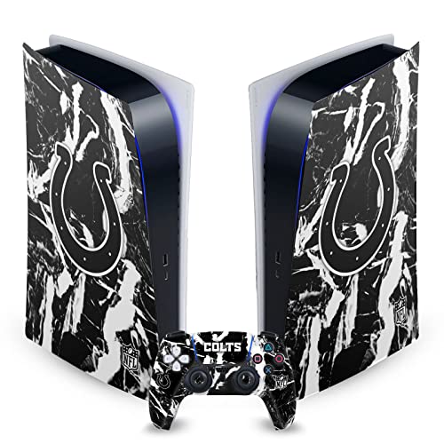 Autocollant Indianapolis Colts PS5 Salon Gaming Déco Marbre
