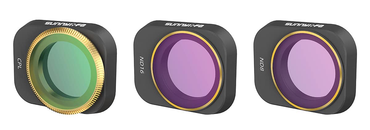 NEWQSING Camera Lens Filter Set Accessories for DJI MAVIC MINI3 PRO, CPL+ND8+ND16