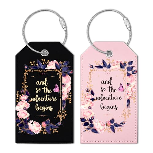 Leather Luggage Tags for Suitcase (2-Pack)