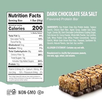 Ready Protein Bars - High-Protein Snack with 15g Whey Protein, With Flaxseeds and Omega-3s for Sustained Energy, Supports Lean Muscle and Recovery - 24CT Variety Pack, 12 Dark Chocolate Sea Salt & 12 Chocolate Peanut Butter