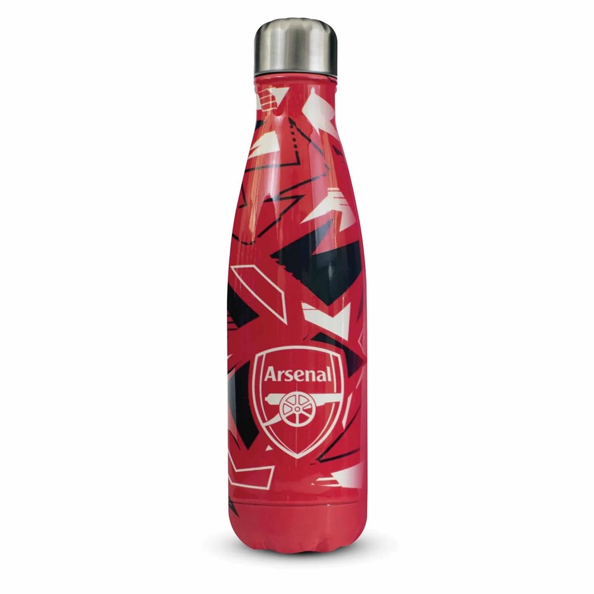 Hy-Pro - Botella térmica oficial de la Arsenal F.C. de acero inoxidable, doble pared, diseño de decoloración, ligera, a prueba de fugas, gran idea de regalo de fútbol