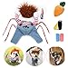 TVMALL Drôle de Costume de Chien Halloween Cosplay Poupée Chucky Déguisements pour Chiens Porter Un Chapeau fête Vêtements Noël Convient pour Les Grands et Les Petits Chiens + Cadeau pour Animaux(M)