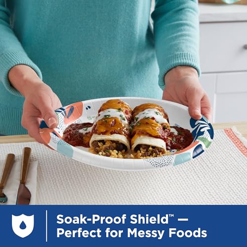 dixie large paper plates 10 inch 204 count 2x stronger microwave-safe soak-proof cut resistant disposable plates for everyday breakfast lunch amp dinner meals