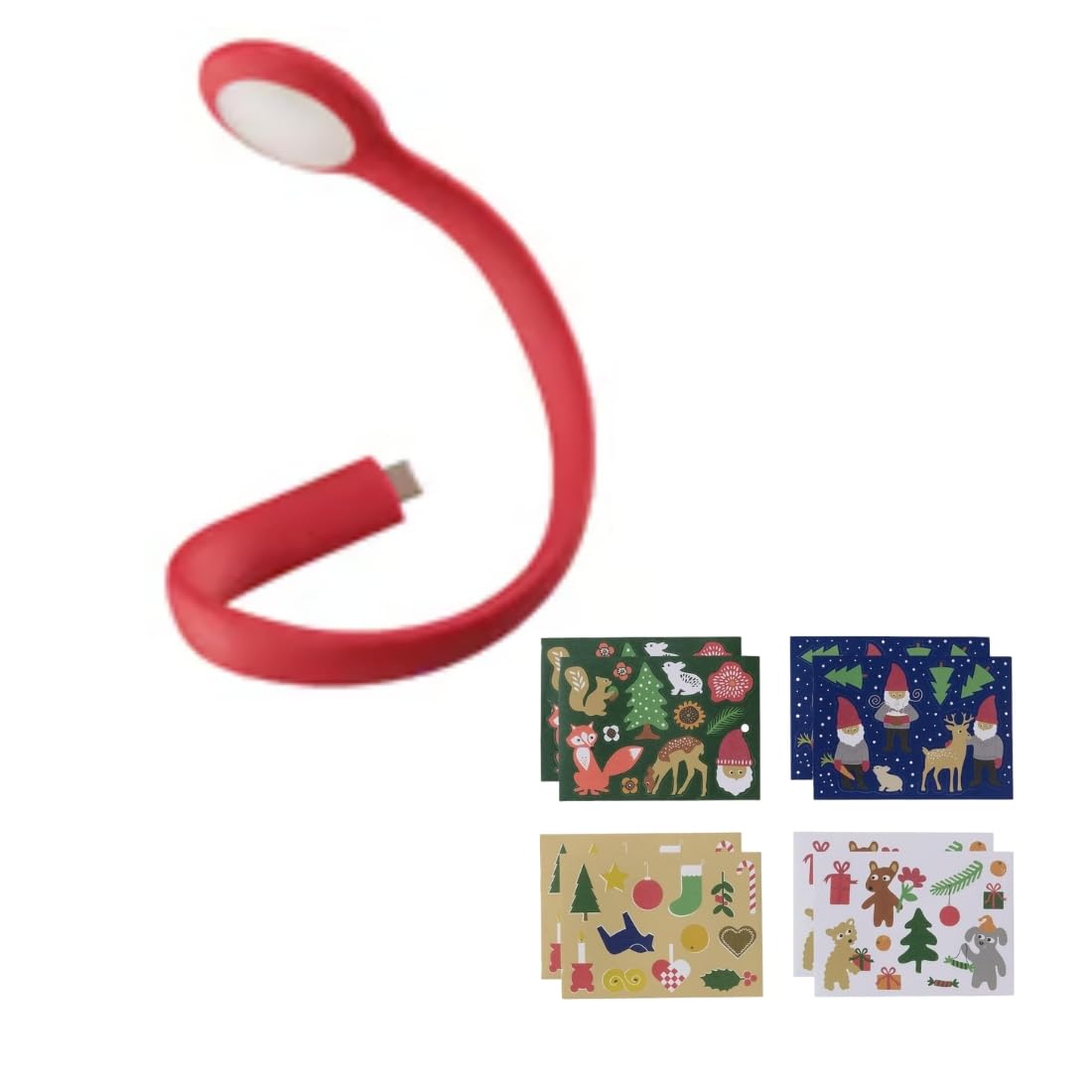 Ikea HÖSTULOTA LED USB lamp, red, 30 cm (12 ")-image-12