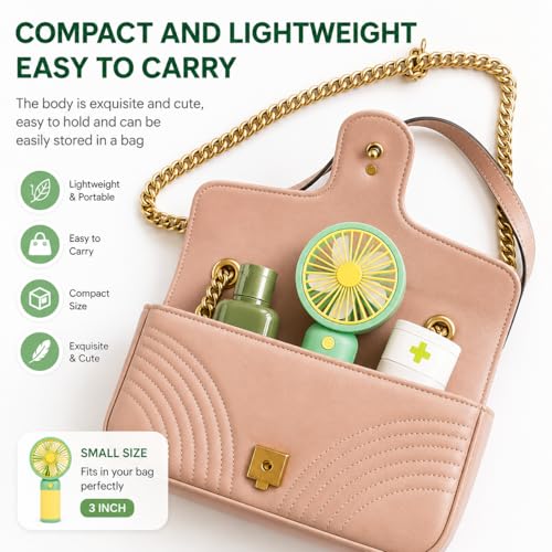 Image of VATSAL ENTEPRISE Portable Rechargeable Mini Handheld Fan Personal Cooling Fan with 3 Speed Modes Silent Operation Pocket Fan for Travel Office Makeup Kitchen & Outdoor Use [1 2 3 4 5]