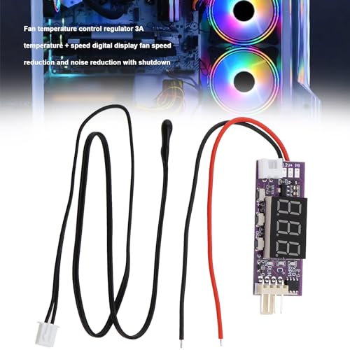 Módulo de control de velocidad de ventilador de 4 cables con ajuste térmico inteligente de 12V 4