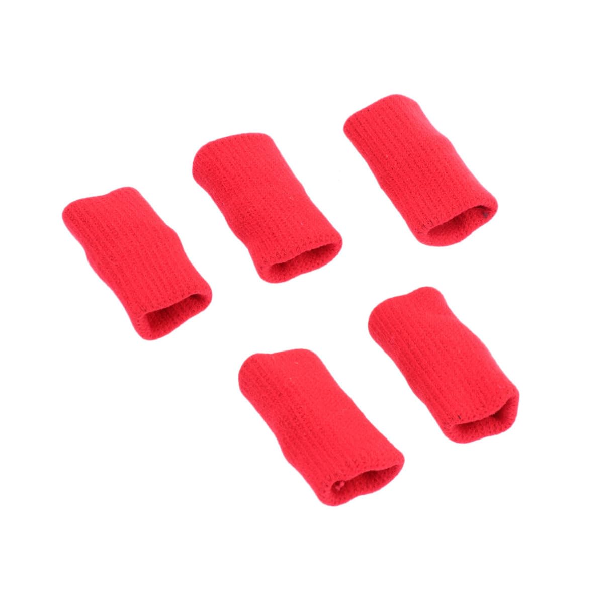 FOMIYES 5 Pack Sports Protectors Anti-Slip for Basketball Gaming Volleyball Soft Breathable Fingerstalls