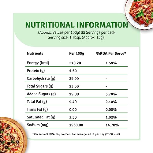 Image of Veeba Pasta & Pizza Sauce - Herby Tomato (525 grams) (Pack of 2)