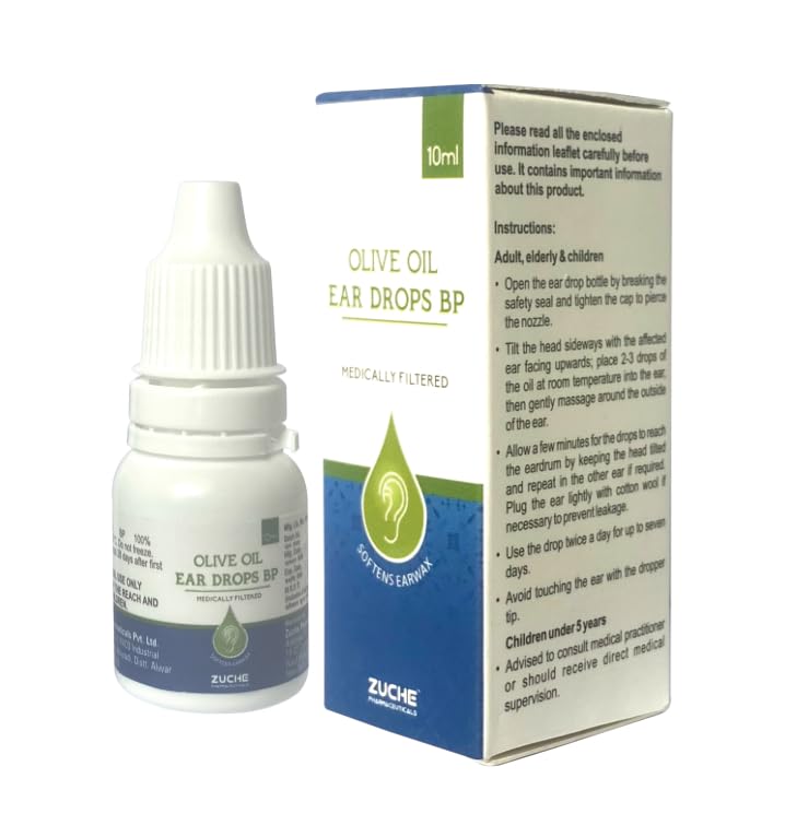 Olive Oil Ear Drops 10 ml (2 Units) | Ear Wax Remover | Naural Product | Medical Grade (B0CC9475QQ) Amazon Price History, Amazon Price Tracker