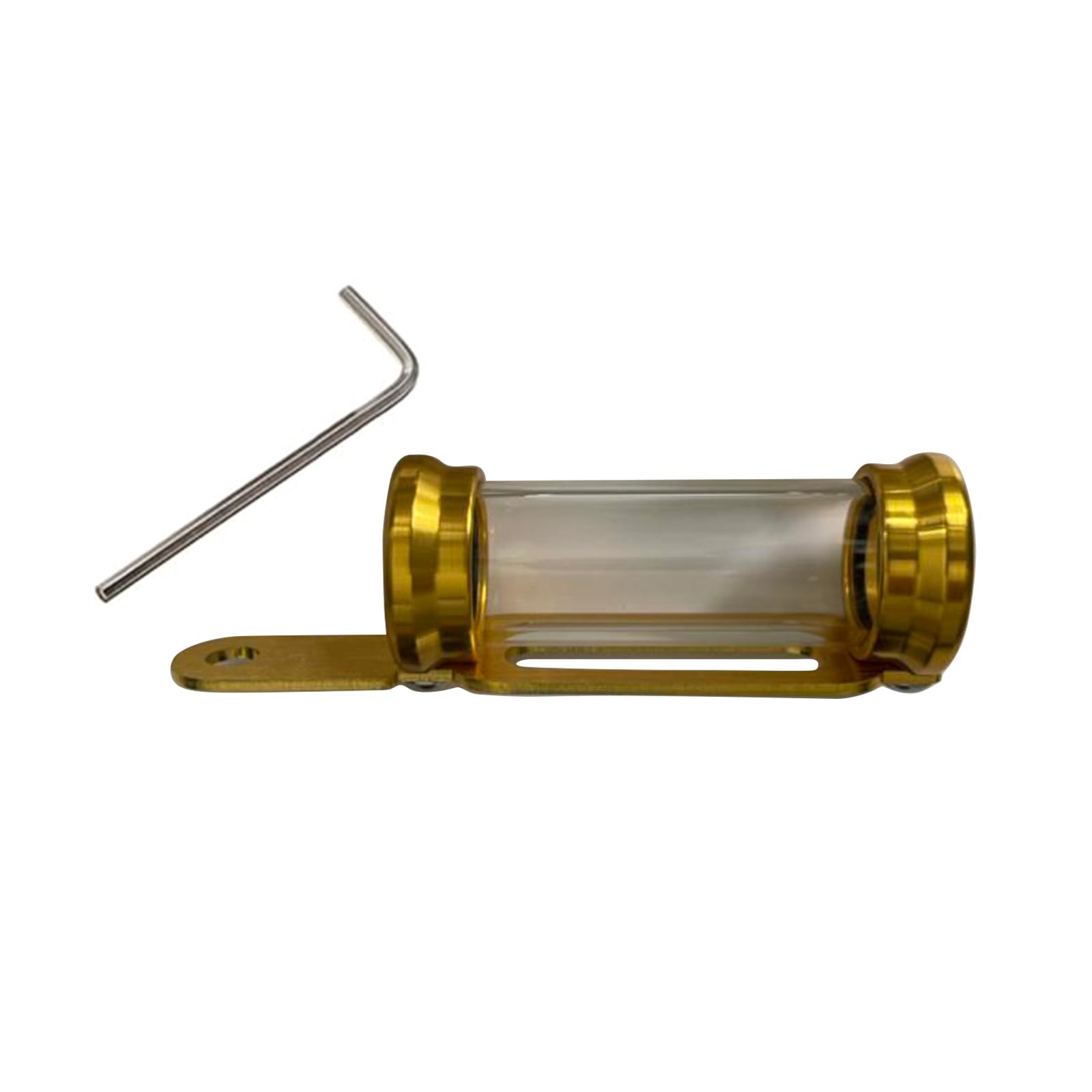 Happyaer Gold Motorcycles Metal Tax Disc Tube Holder Registration Label Stand Scooter Cylinder Paper Placing Tube Waterproof Universal 1 Set Motorcycles Tax Bill Tube