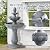 Grepatio Italian Outdoor Water Fountain, 3 Tiers Bubbler Garden Waterfalls Fountains, 40.6" H Tall Roman Pillar Floor Water Fountain for Indoor, Yard, Lawn and Garden Décor