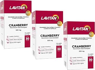 Lavitan Cranberry - 30 Cápsulas (3 un) - Cimed
