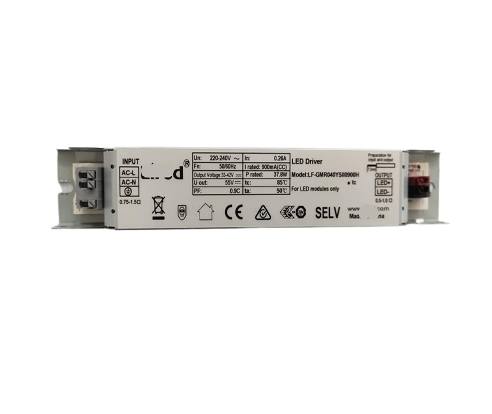 PWANUIGTE Driving LED Strip Light Constant Current Power Supply LF-GMR0631500U tri-Proof Controller(36W/DC33-40V/900MA 195 * 30 * 21MM)