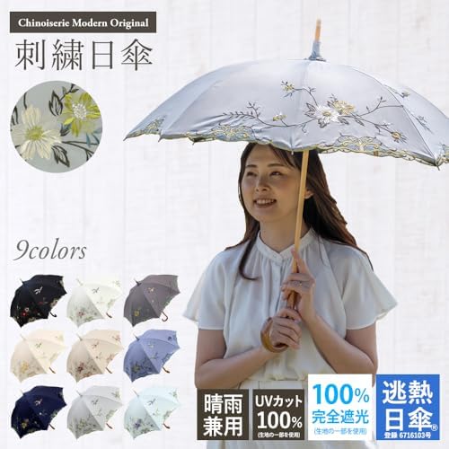 一級遮光✨シノワズリーモダン✨ドット✨かわず張り 晴雨兼用長傘 一級遮光✨シノワズリーモダン✨ドット✨かわず張り 晴雨兼用長