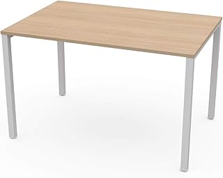 LEVIRA – Mesa de Oficina, Mesa de Comedor, Escritorio, Ceou - 120 x 74 - Roble Blanco