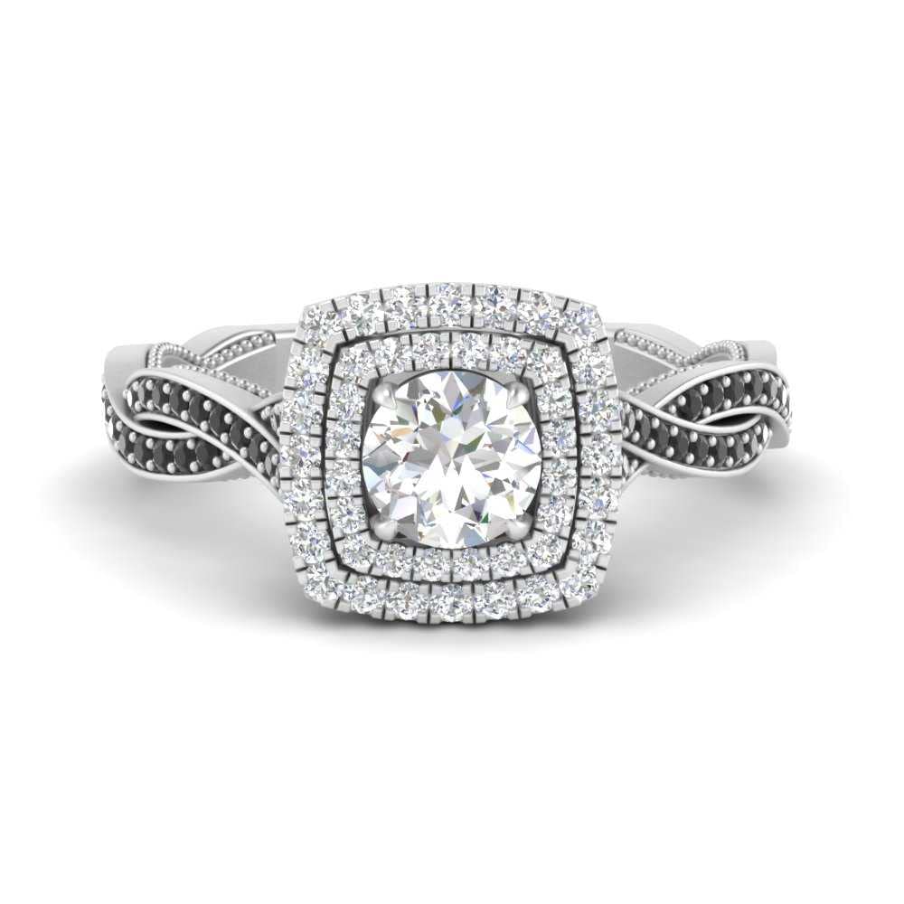 Choose Your Gemstone Double Halo Twisted Shank Engagement Ring 925 Sterling Silver Round Shape Double Halo Engagement Ring Lightweight Office Wear Everyday Gift Jewelry US Size 4 to 12