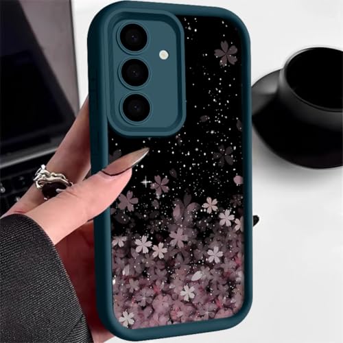 Coque Samsung S22 Ultra antichoc en TPU flexible bleu Cherry Blossom