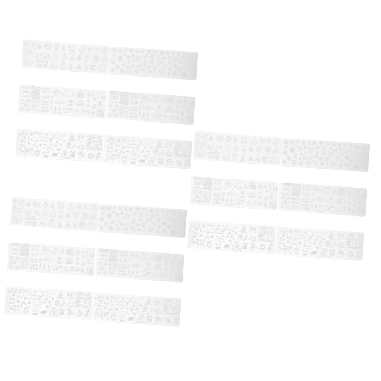 Healvian 18piezas Placas De Estampado De Uñas Navideñas Plantillas De Manicura Para Decoración De Uñas Herramienta De Estampado De Patrones Para Salón y Uso Casa
