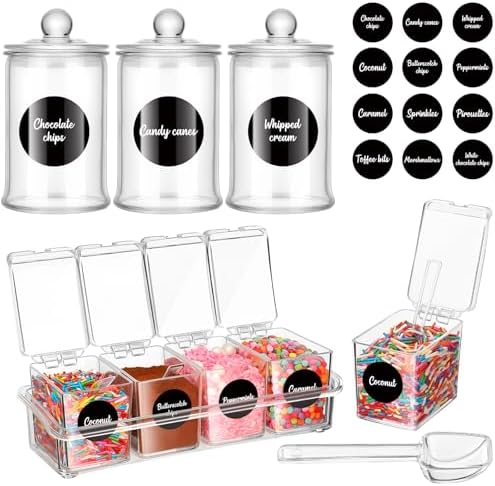 Yookeer 7 Sets Christmas Hot Chocolate Bar Hot Cocoa Bar Supplies...