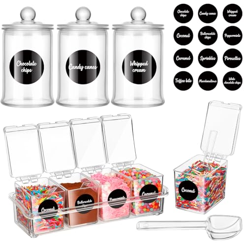 Yookeer 7 Sets Christmas Hot Chocolate Bar Hot Cocoa Bar Supplies...