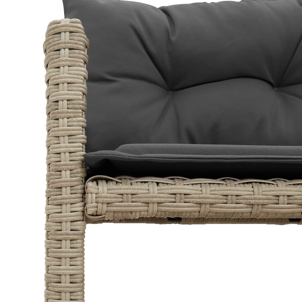 vidaXL Narożnik ogrodowy z poduszkami i stolikiem, rattan PE, szary, sofa do ogrodu, meble ogrodowe, kanapa ogrodowa, siedzisko ogrodowe