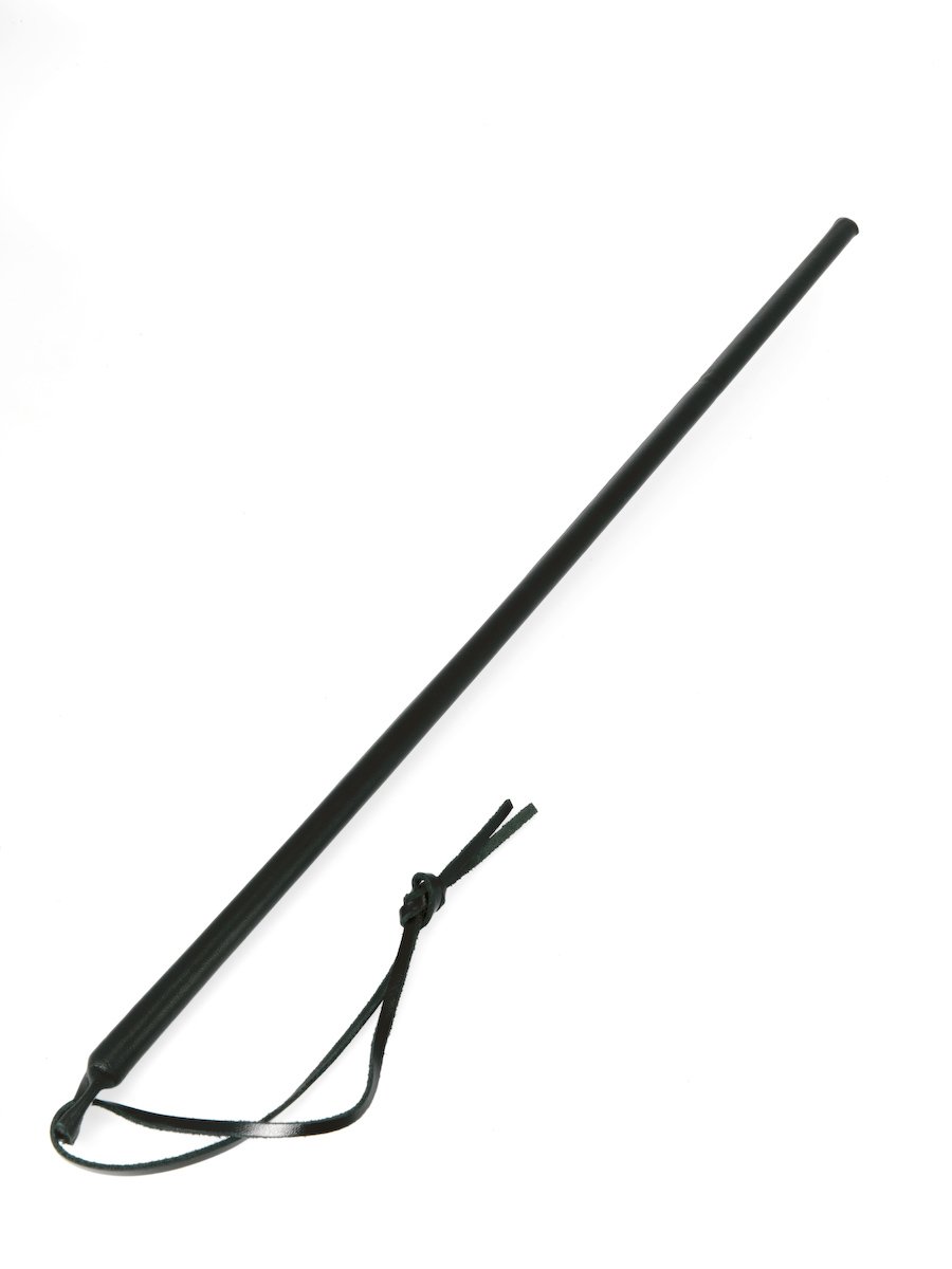 Rimba Bondage Play Fouet cuir "Cane" Noir 62 cm