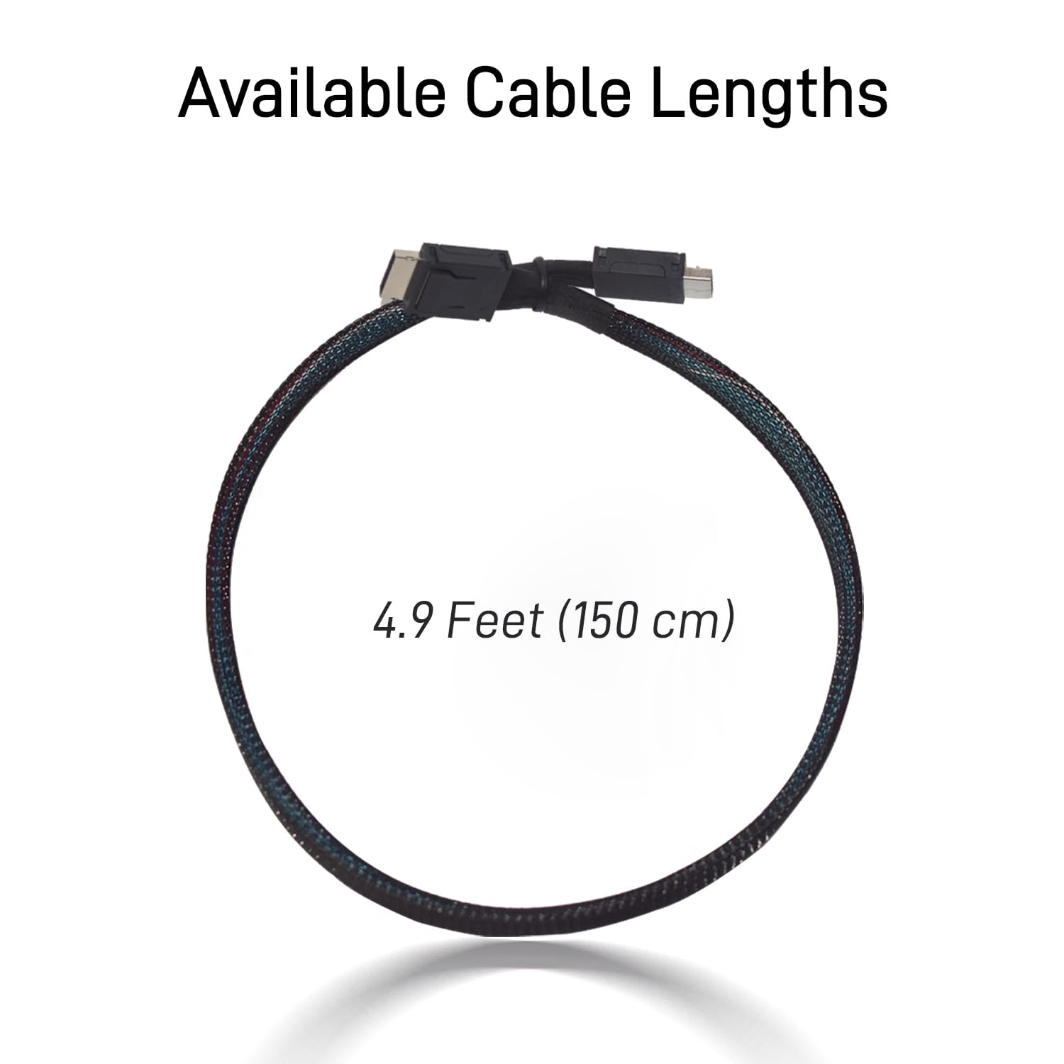 Oculink Cable PCIe 4.0 SFF-8611 4i Male Extension Cable for Oculink eGPU onexGPU Mini PC SSD, 4.9 feet (150 cm)