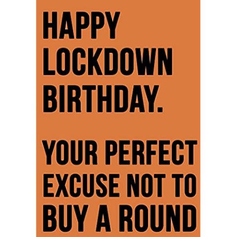 Lockdown Birthday Humour Greeting Card Cover