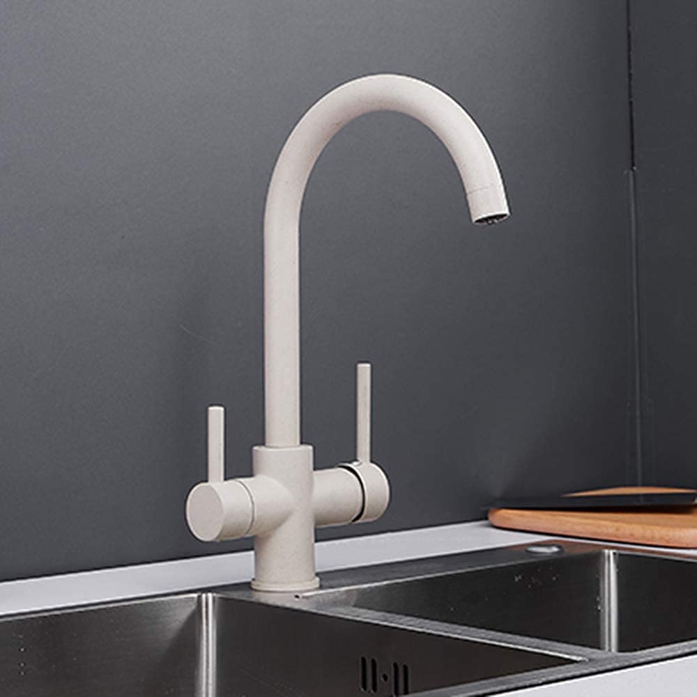 Grifos de cocina frío y caliente con grifo de fregadero mezcla giratorio 360